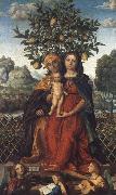 Gerolamo Dai Libri The Virgin and Child with Saint Anne and Three Angels Making Music oil painting